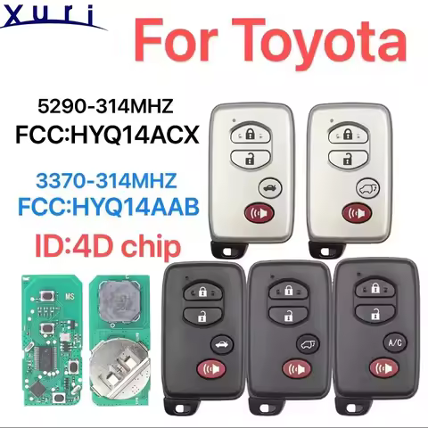 Xuri car Smart remote key For Lexus ES350 Toyoda prado landcruiser Crown QX56 5290-HYQ14ACX 3370-HYQ