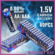 [ 60 PCS ] 1.5V AA / AAA Battery Carbon Battery Bateri Tahan Lama Torchlight Remote Keyboard Control