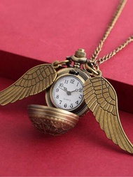 古董青銅蜘蛛網&amp;翅膀裝飾懷錶