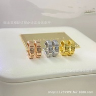 9HFA V Gold New Style Ice Cube Earrings Plated 18K Gold Gear Earrings Earrings Earrings Earrings