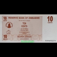 Uang Asing Zimbabwe 10 Cent