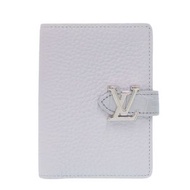 二手路易威登 LV 豎款小巧皮夾，採用 Taurillon 皮革和鱷魚皮材質，藍色，對折皮夾，LV 0563