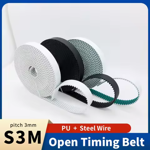 S3M STD3M Open Timing Belt PU STD 3M S3M Belt Width 10mm 12mm 15mm 20mm 25mm 30mm PU Belts HTD3M Pol