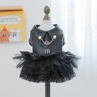 Pet Clothes Dog Cat Cat Clothing Clothing Clothing Handsome Leather Clothing Sequined Small Leather 