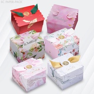 SC Paper-Pack Souvenir Box + Ribbon Square Shape Size 6.5x6.5x4.5 (Pack Of 10)