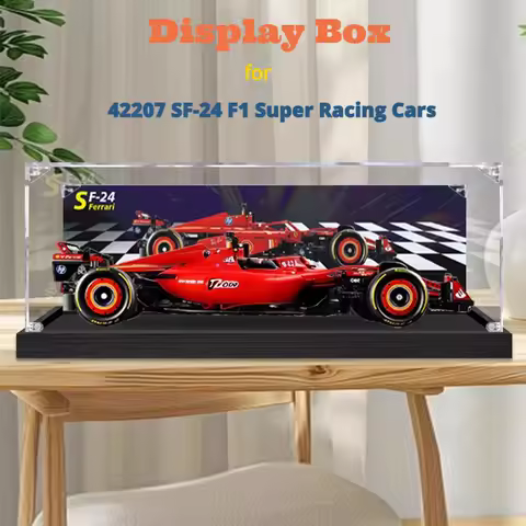 3mm Dustproof Display Box for lego 42207 SF-24 F1 Super Racing Cars Display Case Storage Box Organiz