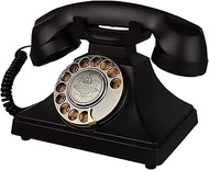Retro Landline Telephone, Corded Vintage Phone, 1930s Antique Rotary Dial Home Phone, Old Fashion De
