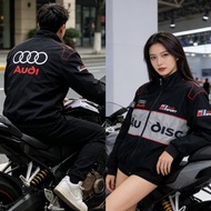 AUDI Motorcycle Bomber Jacket For Women Black Waterproof Jackets Team Suitable F1 Merch Man