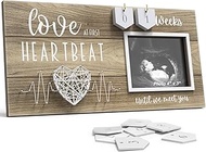 Baby Sonogram Picture Frame with Countdown Weeks - Standard 4"x3" Ultrasound Photo - Pregnancy Annou