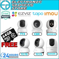CCTV FULL HD 1080P 2K Pan/Tilt IP Camera Ezviz TY1 TY2 C6N C6CN Tapo TC70 TC71 TC72 Imou Ranger 2 4M