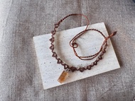 #230316 Macrame 金髮晶 編織 頸鍊