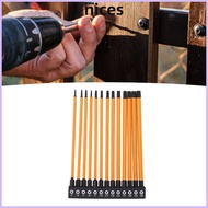 NICES 13pcs Screwdriver Bit Set, Magnetic Head S2 Alloy Steel Impact Driver Bit Set, Durable 6-Point