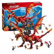 Compatible with Lego 71822 Phantom Ninja Series Mighty Dragon Assembled Building Block Toys