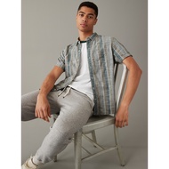 American Eagle เสื้อเชิ้ตผู้ชาย 2222 SS CSC TERRY SLUB SHIRT สี WILLOW GREEN - 015-6026-335