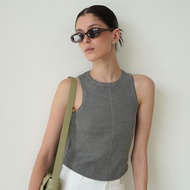 GREYSCALE T101 - curved hem knit tank top (10 colors) *3 สีใหม่