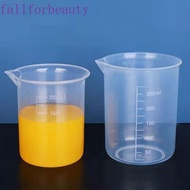 FALLFORBEAUTY Beaker 50/100/150/200/250/500/1000ML Multipurpose with Scale Transparent Thickened Stackable Measuring Cup
