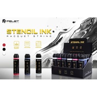 FELET RACQUET STENCIL INK [BLACK/ WHITE/ RED] & RACKET STENCIL CARD by FLEET