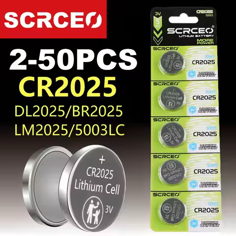 2-50PCS 3V CR2025 CR 2025 Lithium Button Battery DL2025 BR2025 5003LC LM2025 Coin Cell Watch Batteri