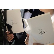 Vows book 17 - his vow her vow card with wedding promises |Wedding Vows |SHI1990