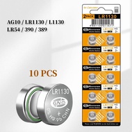 10pcs 1.55v AG10 LR1130 389A 198 LR54 Button Batteries 189 LR54 Cell Coin Alkaline Battery SR54 389