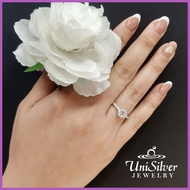 ◴ ✌ ✲ Unisilver 925 Sterling Silver Solitaire Engagement Ring (RS560-1001)