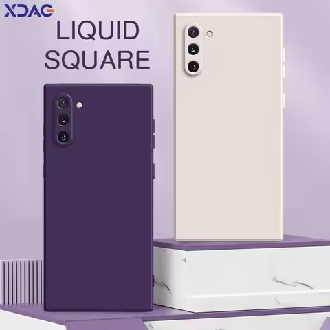 Square Liquid Silicone Case for Samsung Galaxy Note 10 Plus 5G Phone Back Cover SamsungNote10 Note10