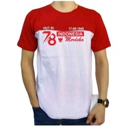 17 August Anniversary T-shirt 78/1945/2023 / combination t-shirt red and white figure 78