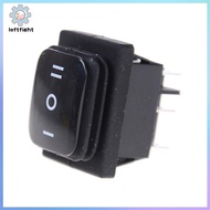 LEFT 12V Bla Waterproof 6Pin DPDT Self Loing Rectangle Roer Switch GHT