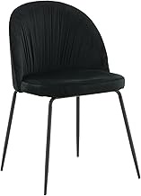Wrinkles Dining Chair - Black Legs - Black Velvet
