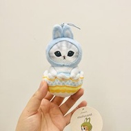 🇯🇵日版✨粉藍 復活蛋 🐣 復活兔 復活節 兔仔 Mofusand 鯊魚貓 Easter Bunny Usagi 公仔 掛袋 掛件 吊飾 掛飾✨扭蛋 擺設 mini figure 迷你 擺件✨和服 貓