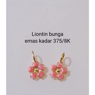 375 gold flower pendant, 8K/