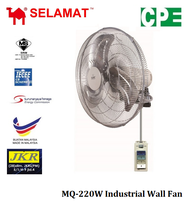 Selamat Industrial Wall Fan 20 Inch MQ-220W Oscillation Fan Kipas Angin Dinding Remote Kipas Industri