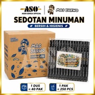 BOX Black sterile straw 6mm x 20cm MAS JARWO (250pc x 40 px) 