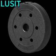 LUSIT Cast Iron Weight Plate, Round Shape Weight Marked Barbell Weight Plate, Solid Solid black weig