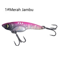Umpan Pancing Jig Logam Sendok Spinner 7G/10G/14G VIB Umpan Pancing Kait Trebel Putar Pisau Tenggela