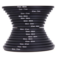 New 18Pcs Camera Lens Filter For Canon Nikon Sony Dslr Camera Lens Step Up/Down Adapter Ring Set 37-82Mm 82-37Mm
