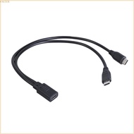 FACY Portable Type C Female to Double Type C Male Y Splitter Type C Charge Cable for Efficient Power