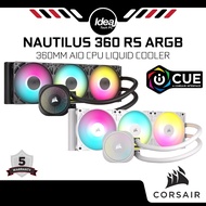 CORSAIR NAUTILUS 360 RS ARGB | BLACK / WHITE | 360MM | 3X RS120 ARGB FAN | CPU LIQUID COOLER