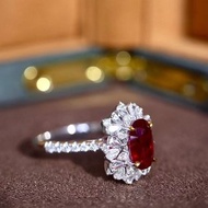 無燒緬甸紅寶石戒指 1.16克拉