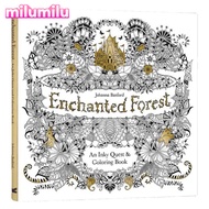 หนังสือภาษาอังกฤษดั้งเดิมของมิลู Enchanted Forest โจฮานนาบาสฟอร์ด