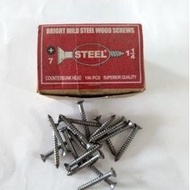 Wood Steel Screws 1 1/ 4x7 (Price per box)
