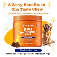 Zesty Paws, Advanced Probiotic Bites for Dogs, Gut Health, Senior, Chicken, 90 Soft Chews