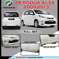 PERODUA ALZA 2008-2013 FULLSET SKIRTING(FRONT SKIRT SIDE SKIRT REAR SKIRT)PU GETAH BODYKIT