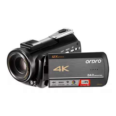 Video Camera 4K Professional Youtube Live Streaming Ordro AC5 12X Optical Zoom Digital Camcorder Blo