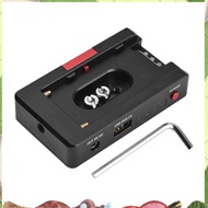 NP-F Battery Charger Metal Battery Adapter Plate USB DC12V DC8V DC Outputs 1/4In for NP-F970/F950/F9