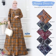 TERBARU!!! MAURA DRESS 3 BY NUHA GAMIS TERBARU KEKINIAN DIANA DENIM