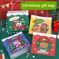 Strongaroetrtomj Portable Pvc Cute Christmas Gift Bags Bear Rabbit Cartoon New Year Christmas Decoration Holiday Party Children Candy Cookie Packaging Bag SG