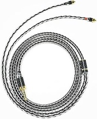 GUCraftsman MMCX Plug 16 Strands 7N Single Crystal Copper/Silver Mixed Earphones Cable for SHURE SE8