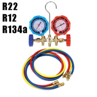 Manifold Gauge R32 R410a R134a R22 Gas Meter With Charging Hose Suitable For Aircond Daikin Panasoni