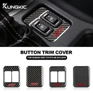 KUNGKIC Soft Carbon Fiber For Subaru BRZ Toyota 86 GT86 Car Seat Button Heating Panel Sticker Interi